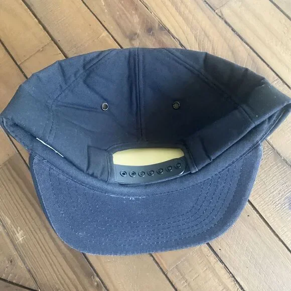 NOS Vintage Jack Hume Adventures‎ Patch Black Hat Snapback Puffy Cap Hunting - Picture 4 of 10